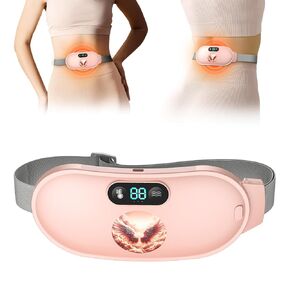 Heating Pad for Period Cramps, Fast Heating Pad with 6 Heat Levels and 6 Massage Modes, Portable Cordless Menstrual Heating Pad, Back or Belly Period Massager for Women and Girls
