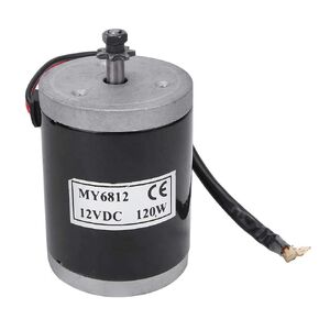 12V Motor 65W,Sprocket Belt Pulley for Scooter,Brushed Motor,MY6812 12V 120W High Speed Small Brush Motor with Belt Pulley Electric Scooter E Bike Accessory