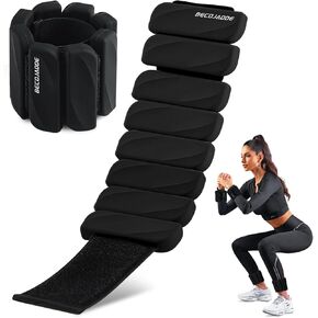 Ankle Weights for Women Men Adjustable 1LB Wrist Weights Bracelet Set of 2 for Home Gym Weighted Bangles Wristbands Leg Arm Weights for Walking Swimming Running Pilates Yoga Gym