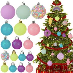 Christmas Tree Ornaments, 40pcs Christmas Ball Ornaments Set Shatterproof Christmas Tree Decorations for Xmas in Saudi Arabia