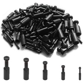 100Pcs Push-to-Connect Fitting Plug, Pneumatic Cap Style Blanking Plugs for 1/8 1/4 5/16 3/8 1/2 inch Tube Connect Fittings