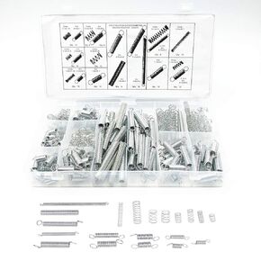 200 Pieces Spring Assortment Set Compression and Extension Springs Plated Compression and Tension Spring Assortment Set for Shop and Home Repairs Small Projects( 20 Sizes)