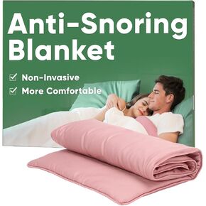 Anti Snoring Blanket – Non-Invasive Snoring Solution, Sleep Apnea Relief Device for Restful Nights, Suitable for Men & Women Pink 47.24x15.35 Inch