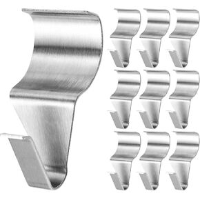 10pcs Siding Hooks for Hanging Outdoor, Stainless Steel No Hole Needed Siding Clips to Hang Things, Vinyl Heavy Duty Command Hooks, Siding Hanger for Lights Garlands Signs