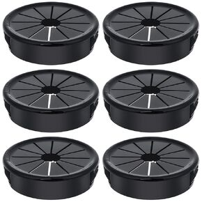 6 Pcs Cable Grommets 1.5inch Desk Grommet Black Petal-Shaped Cable Hole Cover Desk Hole Cover for Cable Wire Grommet Desk Cable Cord Organizer for Cables Cords Management and Protection