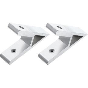 uxcell 2Pcs 45 Degree Angle Aluminum Profile Corner Brackets, Corner Brace Joint Connectors for 6060 Series (Silver Tone)