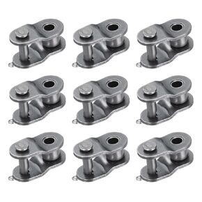 uxcell 9Pcs #420 Chain Offset Half Link Roller, 1/2" Pitch Carbon Steel, Standard Chain End Connector Split Links