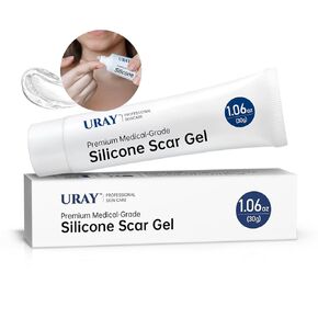Silicone Scar Gel, Scar Cream for Face & Body, Advanced Scar Cream Gel for Old & New Scars, Stretch Marks, Surgery, Burns, C-Section 30g (1.06 Oz)