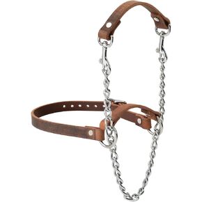 Weaver Livestock Leather Total Control Goat Halter, Water Buffalo