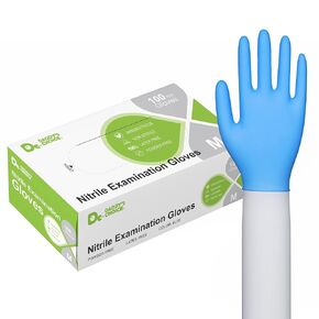 Daddy's Choice Medical Nitrile Examination Gloves Medium, Pack of 100，Disposable Exam Gloves, Powder Free Latex Free Rubber, Non-Sterile, Food Safe, Ultra-Strong
