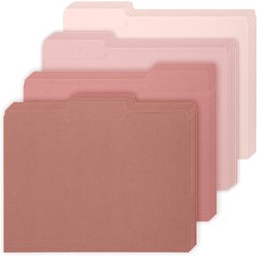 Whaline 24 Pack Sage Green File Folders Letter Size 4 Colors Gradient Green File Pockets with 1/3 Cut Tab for Home Office Classroom Supplies, 8.9 x 11.6 Inch