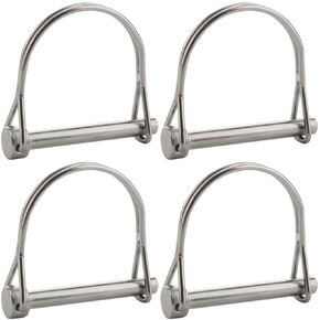 4 Pcs Safety Coupler Pins 5/16" x 2-3/4"(8mm x 70mm), Shaft Locking Pin, Full Marine Grade 316 Stainless Steel Heavy Duty