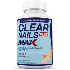 Justified Laboratories Clear Nails Plus Max Pills 40 Billion CFU Probiotic 60 Capsules