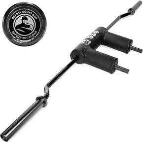 Safety Squat Bar [Bells of Steel] Safety Squat Barbell 4.0, Black Titanized Sleeve and Shaft Coating, Premium Padded Barbell Squat Pad, 45.6lb, 1500lb Weight Capacity