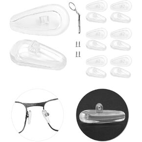 6 Pairs Replacement Nose Pads for Oakley Wiretap 2.0 OX5152/Base Plate OX3232/Surface Plate OX5132/Wingback SQ OX5148/Wingfold OX5100, Soft Nose Pieces Guard Replacement