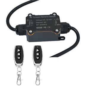 DC12V-48V Forward Reverse Switch,Waterproof Linear Actuator Remote Switch, Wireless DC Motor Switch with 8A Relay,164ft Range for Linear Actuator,Winch Solenoid Relay Contactor