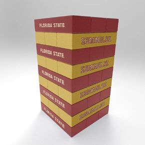 Rico Industries NCAA Florida State Seminoles Mini Team Travel Team Tower - Wood Stackem Game