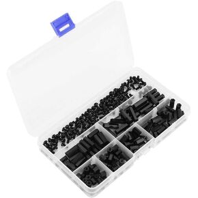 250pcs Standoffs Nylon M2 M3 Male Female Hex Column Standoff Screws Nuts Assortment Kit for Communication Electroplating M3 female standoff B