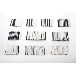 SummitLink 304 Pcs White Black Assorted Heat Shrink Tube 10 Sizes Tubing Wrap Sleeve Set Combo