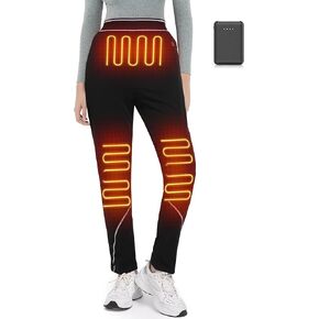 FERNIDA Heated Pants for Women with Battery Pack Heated Thermal Bottom for Home Outdoor Lightweight Electric Heated Pants