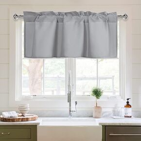 XWZO 24 Inch Long Tier Curtains 2 Panels - Semi-Sheer Small Window Curtains for Kitchen Farmhouse Style Boho Short Half Window Curtains for Bathroom, Rod Pocket, W30 x L24 Inch Length, Black