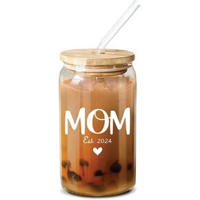 NewEleven Boy Mom Gifts For Mom, New Mom - Mothers Day Gifts For a Mom of Boys, Pregnant Mom, Expecting Mom, Mama, Mom To Be, Mommy To Be - 16 Oz Coffee Glass