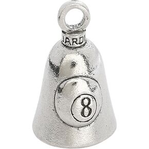 Guardian Bell 8 Ball Good Luck Bell w/Keyring & Black Velvet Gift Bag | Motorcycle Bell | Lead-Free Pewter | Good Luck Gift | Made in USA