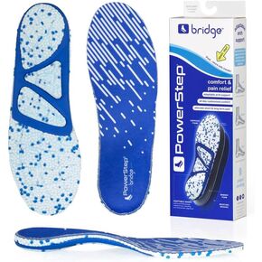PowerStep Bridge- Flexible Arch Insoles, Comfort Memory Foam Insert, Plantar Fasciitis Pain Relief, Adaptable Arch Support Neutral