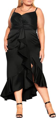 City Chic ملابس نسائية نسائية مقاس كبير ماكسي Bella Ruffle Ff in Saudi Arabia