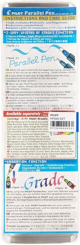 PILOT Parallel Calligraphy Pen Set, 1.5mm Nib with Black and Red Ink Cartridges (90050) in Saudi Arabia