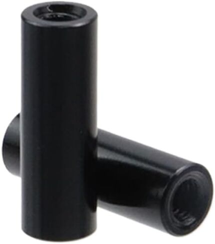Oedema 10pcs Round Aluminum Alloy Standoff Column M3×15mm Female Threaded Standoff Black Round Nuts for Computer, RC Airplane, DIY Frame, Hardware Spacers in Saudi Arabia
