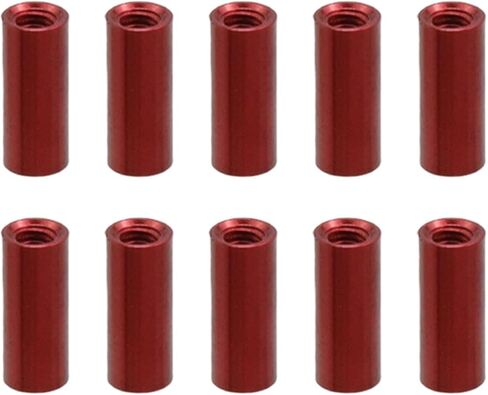 Oedema 10pcs Round Aluminum Alloy Standoff Column M3×15mm Female Threaded Standoff Black Round Nuts for Computer, RC Airplane, DIY Frame, Hardware Spacers in Saudi Arabia