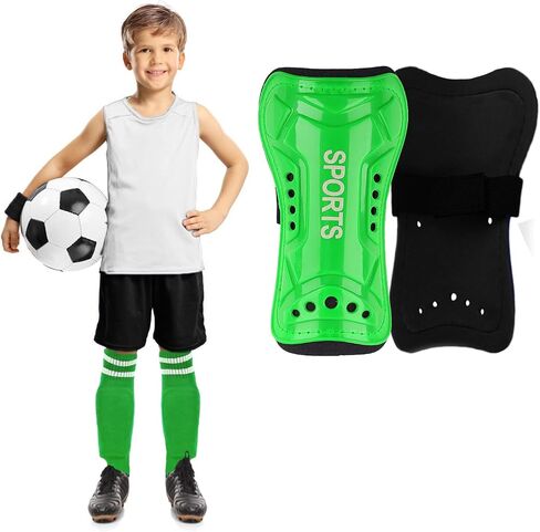 Youth Soccer Shin Guards for Kids Child Calf Protective Gear Soccer Equipment Soccer Shin Pads Calf Protection for 3-5,5-10,10-15 Years Old Boys Girls Children in Kuwait