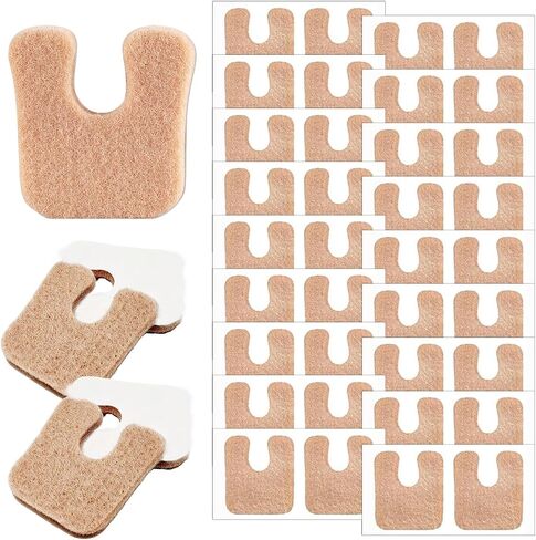 24PCS U Shaped Felt Callus Pads Metatarsal Pads Forefoot Pads Pain Relief Adhesive Pads Foot Cushion Keep Protecting Calluses from Rubbing on Shoes for Men and Women(Skin Color) in Saudi Arabia