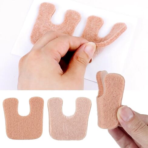 24PCS U Shaped Felt Callus Pads Metatarsal Pads Forefoot Pads Pain Relief Adhesive Pads Foot Cushion Keep Protecting Calluses from Rubbing on Shoes for Men and Women(Skin Color) in Saudi Arabia