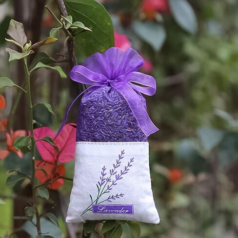 Empty French Lavender Sachets Bag for Drawers and Closets Fresh Scents, Home Fragrance Sachet Sleep, Purple Sachets for Cars, Gym Bags or Anyplace, Pack of 15 in Saudi Arabia