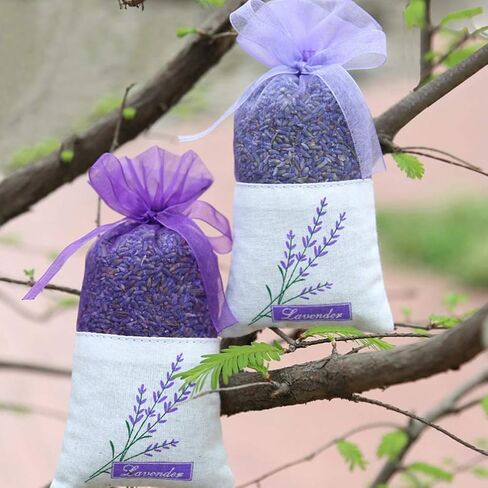 Empty French Lavender Sachets Bag for Drawers and Closets Fresh Scents, Home Fragrance Sachet Sleep, Purple Sachets for Cars, Gym Bags or Anyplace, Pack of 15 in Saudi Arabia
