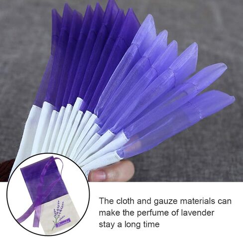 Empty French Lavender Sachets Bag for Drawers and Closets Fresh Scents, Home Fragrance Sachet Sleep, Purple Sachets for Cars, Gym Bags or Anyplace, Pack of 15 in Saudi Arabia