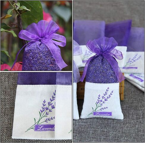 Empty French Lavender Sachets Bag for Drawers and Closets Fresh Scents, Home Fragrance Sachet Sleep, Purple Sachets for Cars, Gym Bags or Anyplace, Pack of 15 in Saudi Arabia