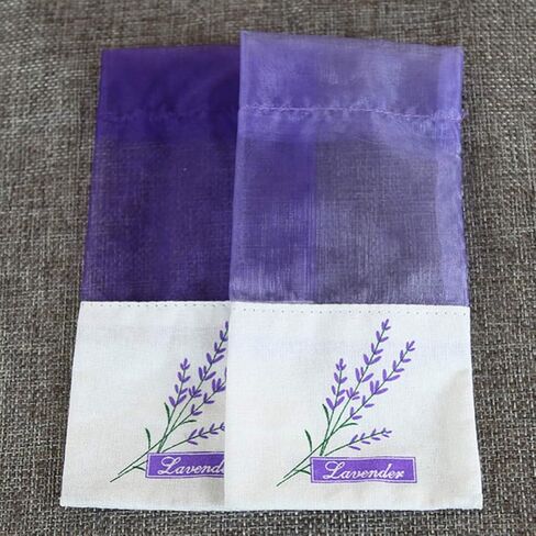 Empty French Lavender Sachets Bag for Drawers and Closets Fresh Scents, Home Fragrance Sachet Sleep, Purple Sachets for Cars, Gym Bags or Anyplace, Pack of 15 in Saudi Arabia