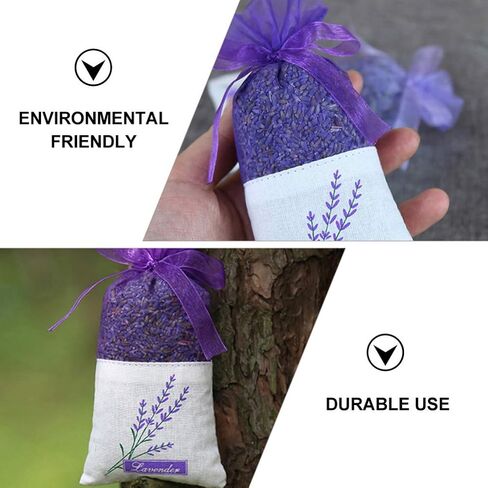 Empty French Lavender Sachets Bag for Drawers and Closets Fresh Scents, Home Fragrance Sachet Sleep, Purple Sachets for Cars, Gym Bags or Anyplace, Pack of 15 in Saudi Arabia