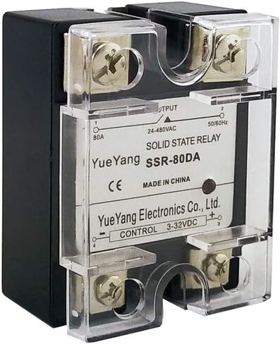 Single Phase Solid State Relay Module SSR-80DA 80 Amp,3-32V DC Input, 24-480VAC Output,DC control AC in Saudi Arabia
