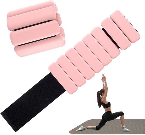 Wearable wrist weights and ankle weights ，A pair of 2-pound， Soft touch adjustable Counterweight，ankle weights for women and man，gym Aerobic exercise, rehabilitation training, dance, swimming ，run in Saudi Arabia