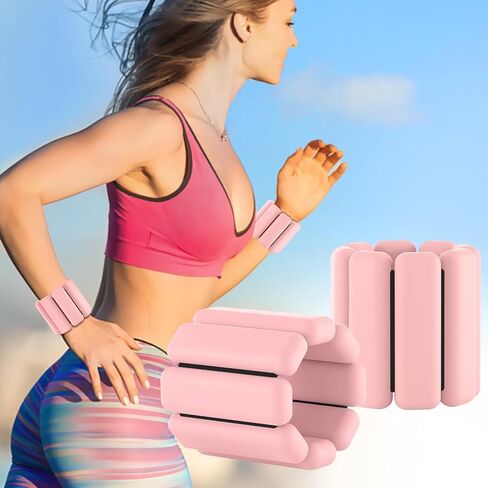 Wearable wrist weights and ankle weights ，A pair of 2-pound， Soft touch adjustable Counterweight，ankle weights for women and man，gym Aerobic exercise, rehabilitation training, dance, swimming ，run in Saudi Arabia