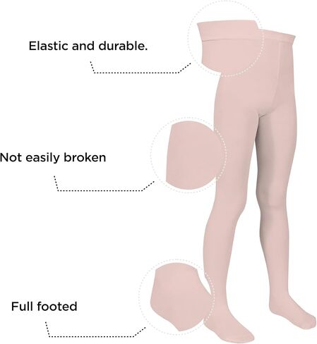 PICCOLO HOSIERY Ultra Soft Girls Ballet Dance Tights – Microfiber Footed Tights for School & Studio in Kuwait