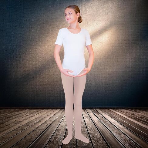 PICCOLO HOSIERY Ultra Soft Girls Ballet Dance Tights – Microfiber Footed Tights for School & Studio in Kuwait