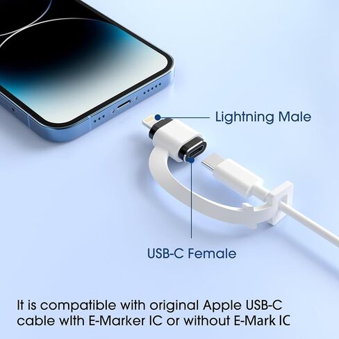 كابل محول TechMatte USB C من النوع C إلى Lightning، [3 حزم] 1.8-2.2 أمبير 15 وات يدعم مزامنة البيانات للشحن السريع، متوافق مع iPhone iPad iPod AirPods، وليس لسماعات الرأس/OTG Android، 1 أسود + 2 رمادي in Kuwait