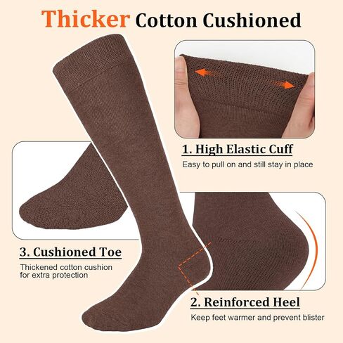 CTHH 3 Pairs Warm Knee High Socks for Women - Thick Thermal Boot Socks for Hiking, Running, Work, Gifts, Winter in Saudi Arabia