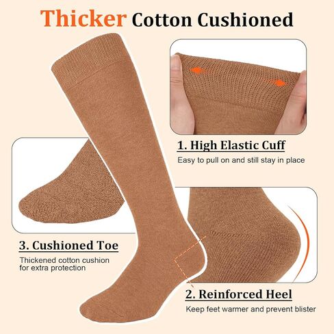 CTHH 3 Pairs Warm Knee High Socks for Women - Thick Thermal Boot Socks for Hiking, Running, Work, Gifts, Winter in Saudi Arabia