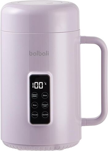 balbali Portable Electric Pot for Cooking Dorm Room - 28oz Non-stick Travel Electric Kettle, Mini Electric Hot Pot with Temperature and Time Control - Self Heating Soup/Rice/Ramen Cooker/Warmer Green in Saudi Arabia